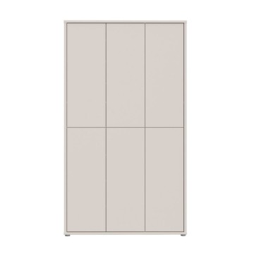 Armoire polyvalente 6 portes 109x35x192 coloris cachemire Medea