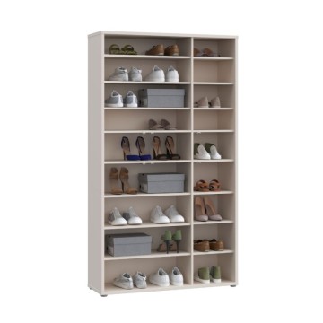Armoire polyvalente 6 portes 109x35x192 coloris cachemire Medea