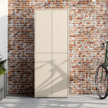 Armoire polyvalente 4 portes 74,5x35x192 coloris cachemire Medea