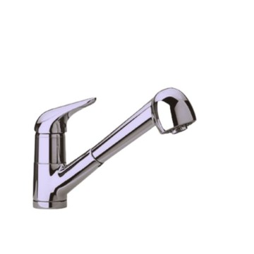 Paini 64CR568 Mélangeur de cuisine chromé avec douchette extractible