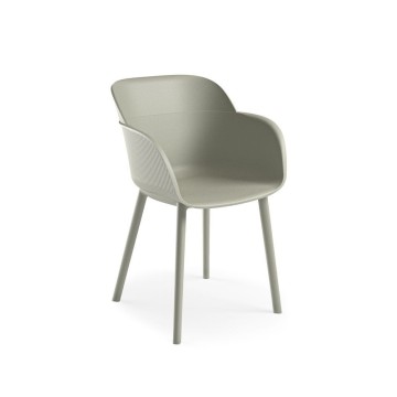 Fauteuil Shell-P gris ciment