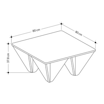 Table basse carrée Diamond anthracite