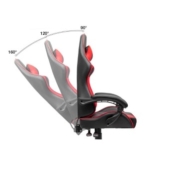 Fauteuil de jeu basculant Katana rouge et noir