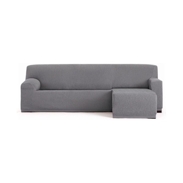 Troya housse de canapé élastique péninsule droite gris accoudoir court 250/310 Troya housse de canapé élastique péninsule droite gris accoudoir court 250/310