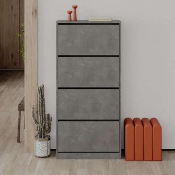 SHC540RETRO armoire à chaussures à quatre volets gris rétro