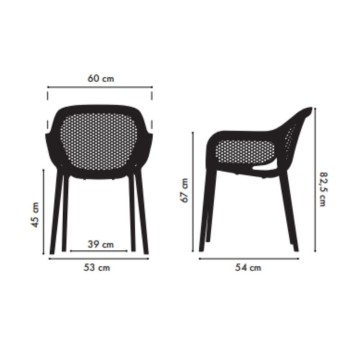 Fauteuil design Atra gris blanc