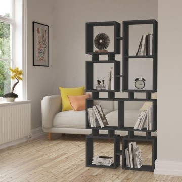 Rail anthracite bibliothèque double face 79x166,5