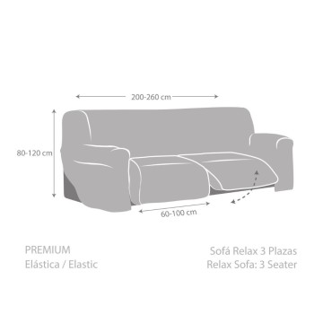 Jaz canapé 3 places inclinable beige 200-260