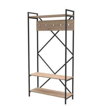 Kety, étagère d'entrée en métal anthracite