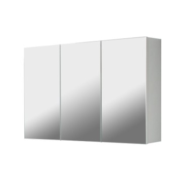 Solo3 unité murale de salle de bain blanche avec 3 portes miroirs