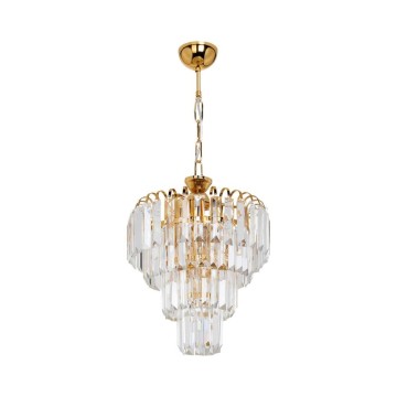 Plafonnier Miranda à 3 lumières MDL3831 verre et or