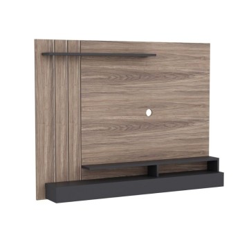 Lawrance 157 noyer anthracite détail mur TV