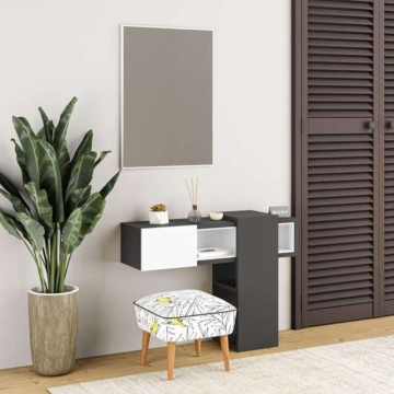 Efes entrée blanche anthracite avec miroir