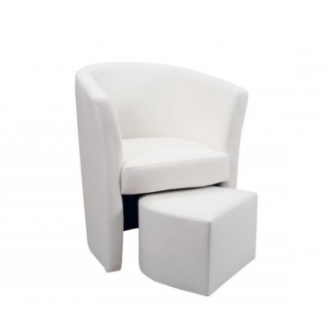Pégase blanc avec pouf
