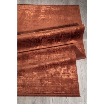 Tapis vintage en bambou antidérapant tabac orange 160x230