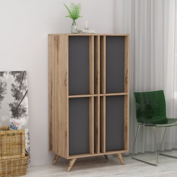 Buffet haut Rilla 4 portes anthracite 72x139
