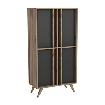 Buffet haut Rilla 4 portes anthracite 72x139