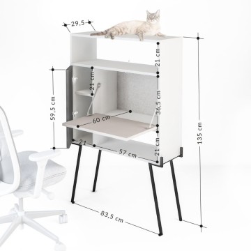 Armoire polyvalente Tatti moka clair blanc anthracite