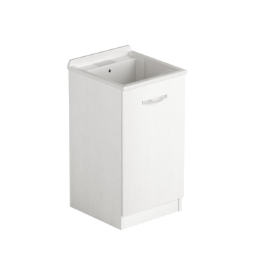 Lavabo avec porte 47x50x86 frêne blanc