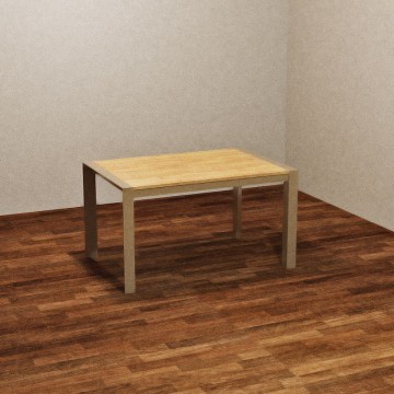 Table à rallonge rectangulaire Golia 130x80 avec structure gris colombe et plateau en chêne shimo