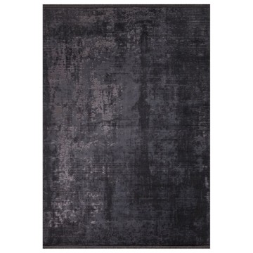 Tapis antidérapant vintage en bambou couleur anthracite 160x230