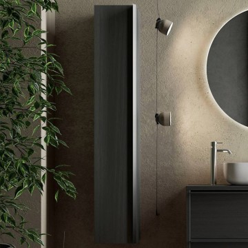 Adam colonne de salle de bain suspendue 26x138h frêne noir