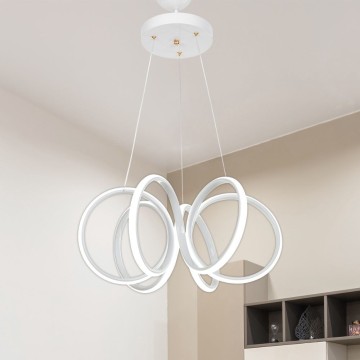Lampe LED suspendue Ilya forme spirale blanc MDL4439
