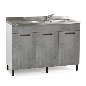 Evier 120 cm avec 3 portes en béton