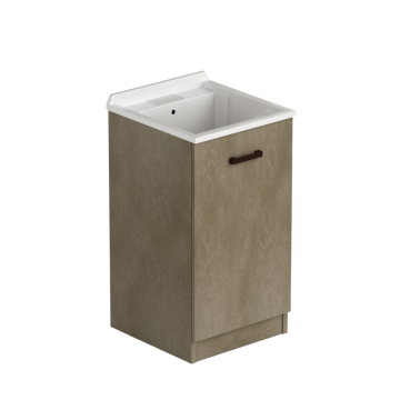 Lavabo de buanderie avec porte 47x50x86 argile