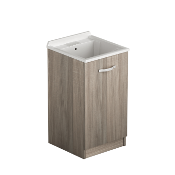 Lavabo de buanderie avec porte 47x50x86 orme
