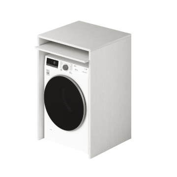 Couvre-linge en bois pour machine à laver 71x65x105 blanc cendré