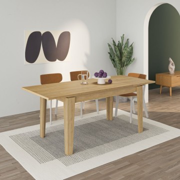 Table à rallonge Tolmen chêne 140x80 cm