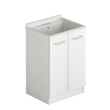 Lave-linge deux portes 61x50x86 frêne blanc