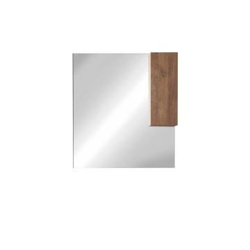 Miroir de salle de bain avec meuble mural Salemi 80x110h et lampe LED chêne mercure