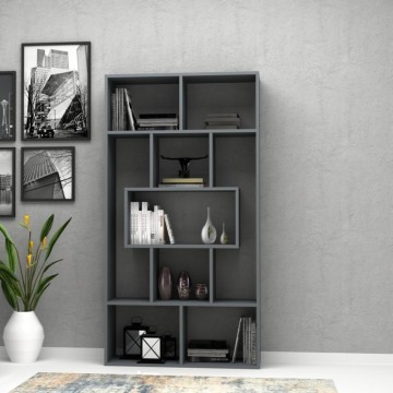 Bibliothèque Face cement grey 90x30x170H cm.