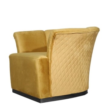 Fauteuil Argentario Berger ocre avec base noire