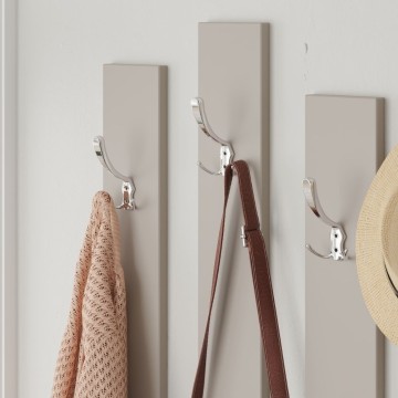 Ramda meuble d'entrée en noyer taupe avec miroir