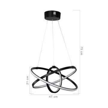 Lampe suspendue Costana trois cercles Led MDL4236