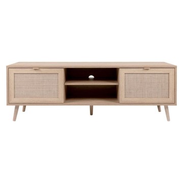 Meuble TV Bali 56A avec 2 portes en osier