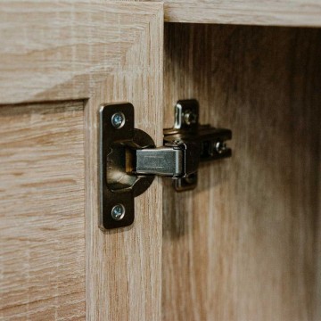 Meuble TV Bali 56A avec 2 portes en osier