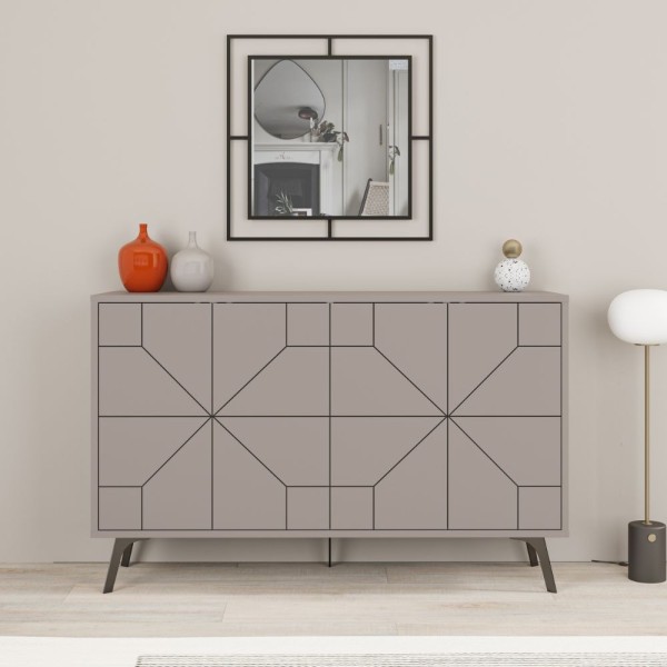 Buffet Dune 4 portes gris tourterelle Buffet Dune 4 portes gris tourterelle