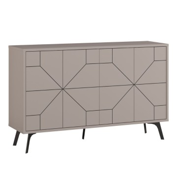 Buffet Dune 4 portes gris tourterelle