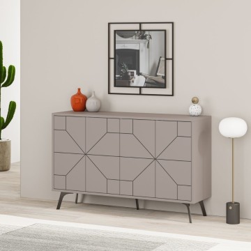 Buffet Dune 4 portes gris tourterelle