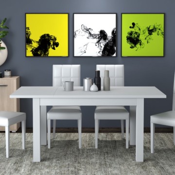 Table à rallonge FIRENZE 120x80 frêne blanc