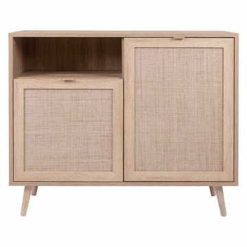 Buffet Bali 01A 2 portes et compartiment ouvert effet osier