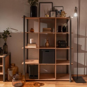 Denver 31 cube bookcase colour oak with anthracite profiles