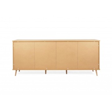 Epik 56 buffet en chêne gris anthracite 3 portes compartiment ouvert