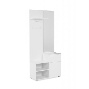 Image41B armoire d'entrée blanche avec miroir