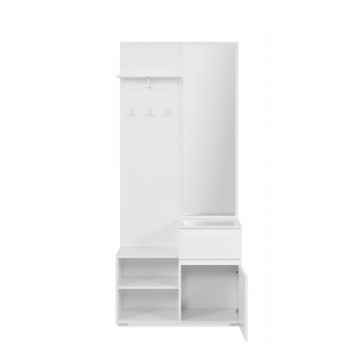 Image41B armoire d'entrée blanche avec miroir
