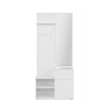Image41B armoire d'entrée blanche avec miroir